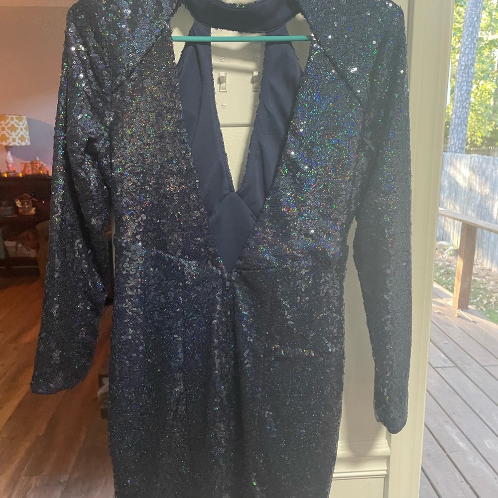 Charlotte Russe size small blue sequin dress